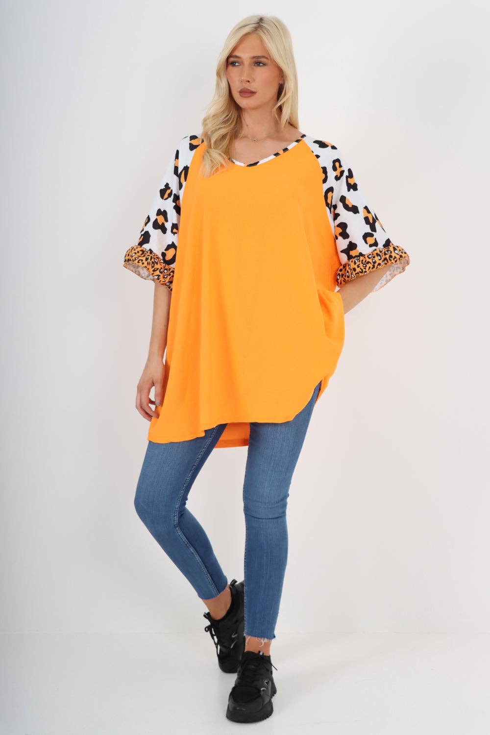 Miss Bold – wholesale Tunic – Women’s – Italian Animal Printed Sleeve Tunic Top20