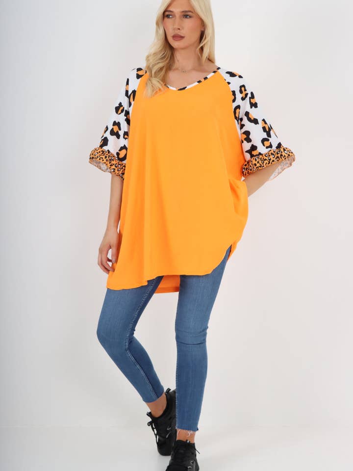 Miss Bold – wholesale Tunic – Women’s – Italian Animal Printed Sleeve Tunic Top20