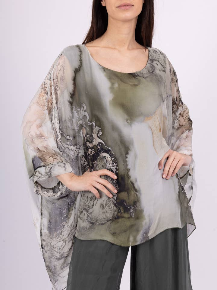 Shyloh - Wholesale Blouse - Women's - Silk fluid top 50496