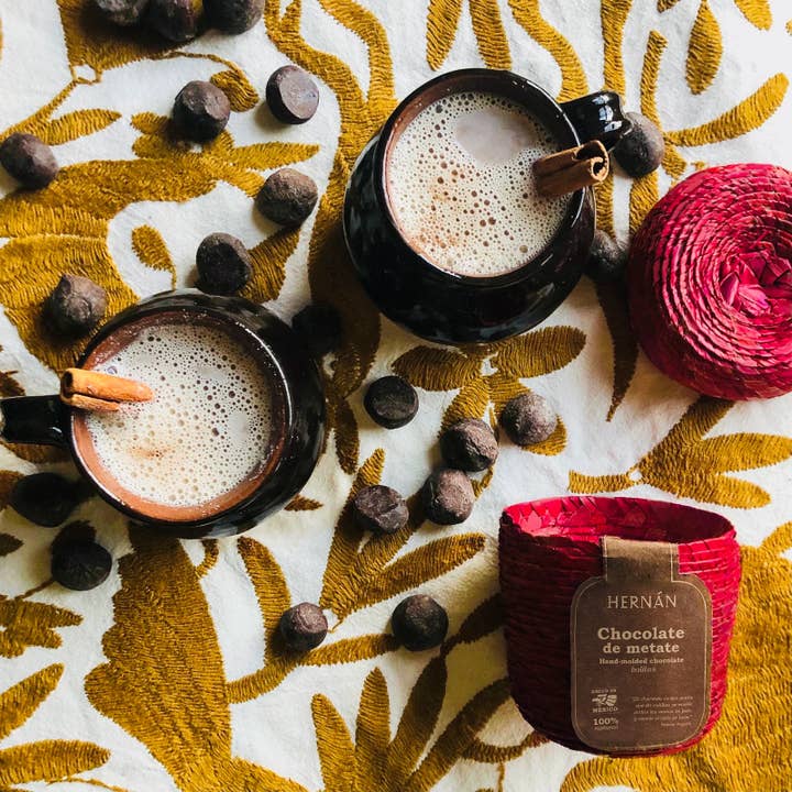 HERNÁN - Wholesale Chocolate - Cinnamon Mexican Chocolate Bolitas in Basket - 240g8