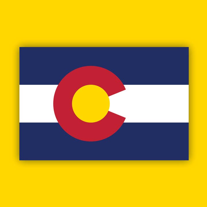 Colorado Flag Sticker for wholesale by Snow Business USA