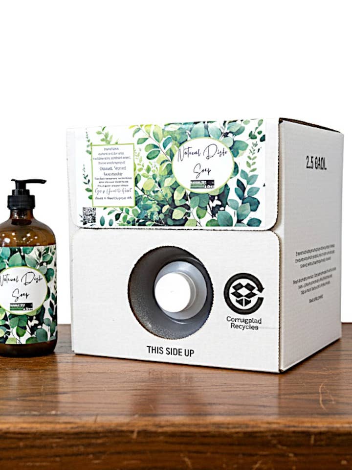 Bulk Liquid Dish Soap – Plant-Based Castile, Lemon Eucalyptus, Refill Sizes 2.5 & 5 Gallon for wholesale by Butterfly&Bee