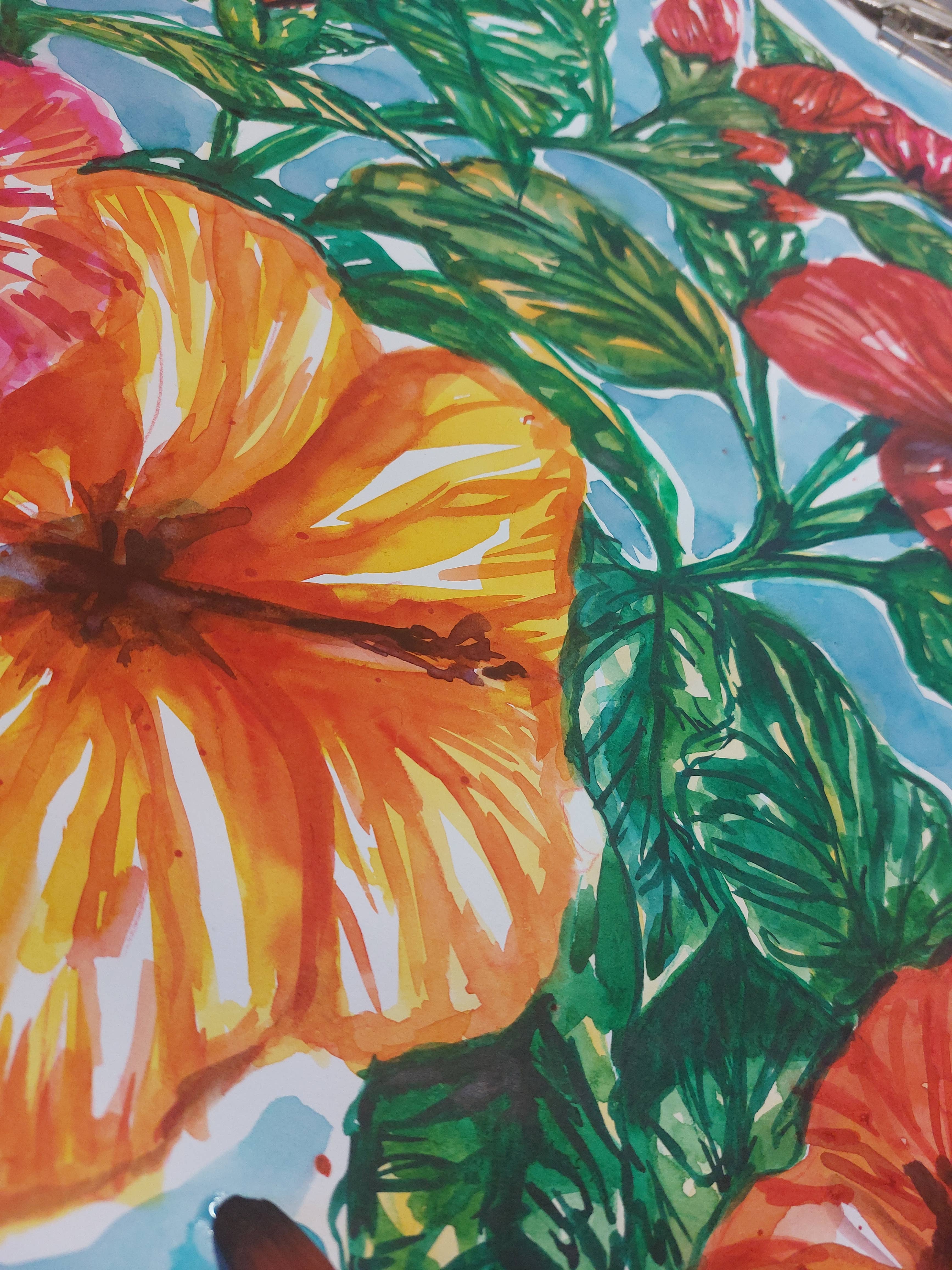 Ebonaiti - Wholesale Art Print - Mini Print Hibiscus Tropical Floral Flower3