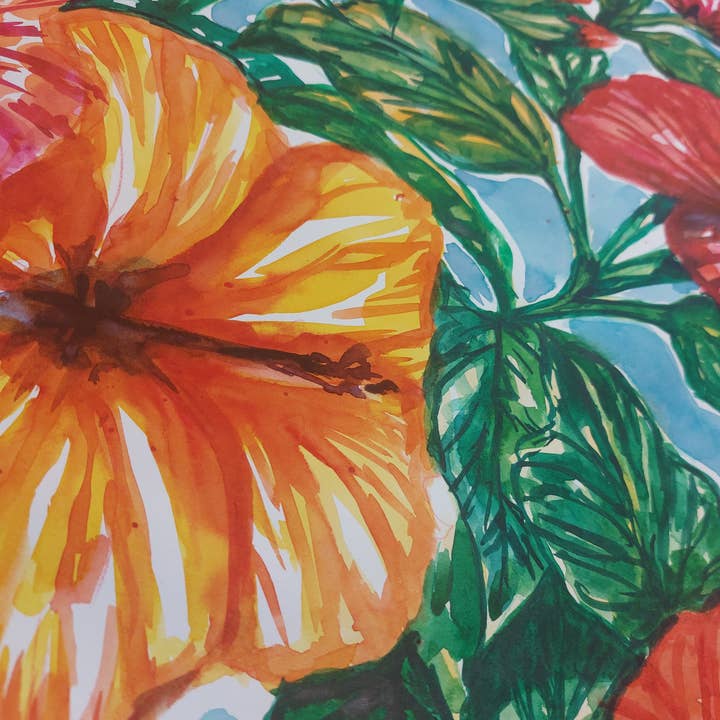 Ebonaiti - Wholesale Art Print - Mini Print Hibiscus Tropical Floral Flower3