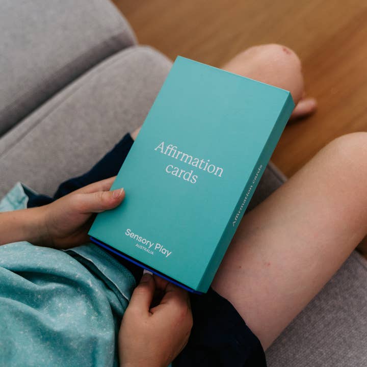 The Play Way - Wholesale Learning cards – Child & baby - Affirmation Card Set with Timber Card Holder4