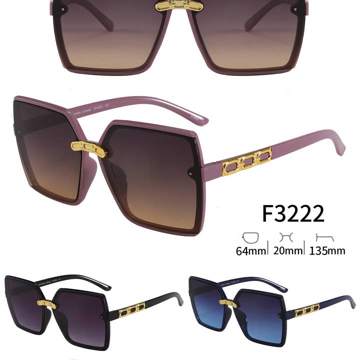 F3222, Oversized Square Frame With Gold Decor Arm Sunglasses and other Purchase Wholesale prime source floral. Free Returns & Net 60 Terms on Faire trending on Faire.
