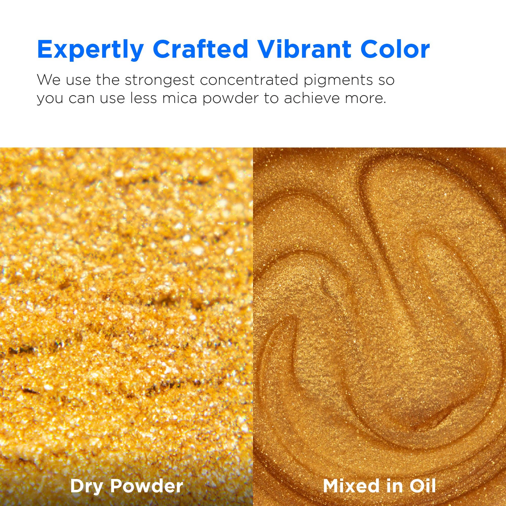 Jaune Poudre de mica doré en vente sur Faire1