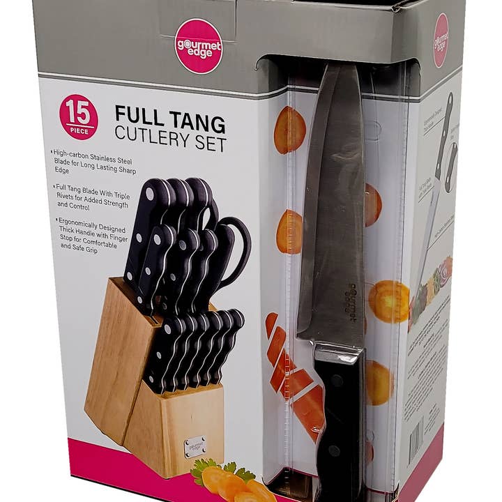 Gourmet Edge - Wholesale Knife Set - Gourmet Edge - 15 Piece Knife Set #70-8015