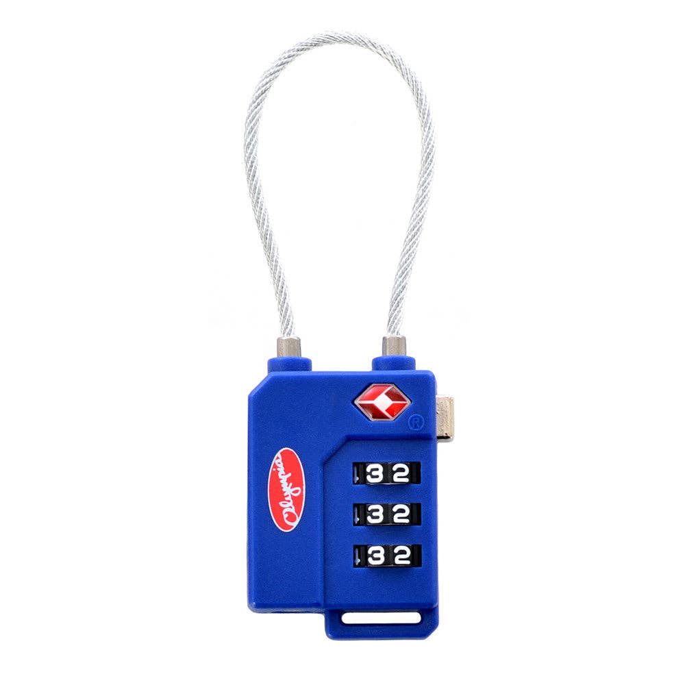 Olympia USA - Wholesale Luggage Lock - TSA Cable Combination Lock0