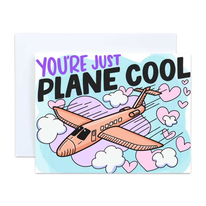 Plane Cool Transportation Friendship Love wenskaart voor wholesale door Simply Crafty