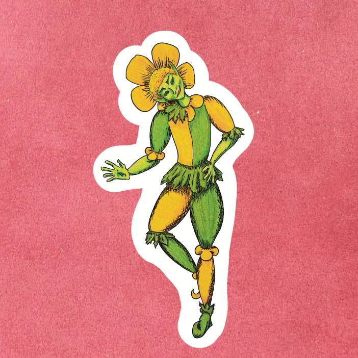 Buttercup Sticker - Flower Fey - Fairy Creature - Spring for wholesale by Hannah Kate Makes