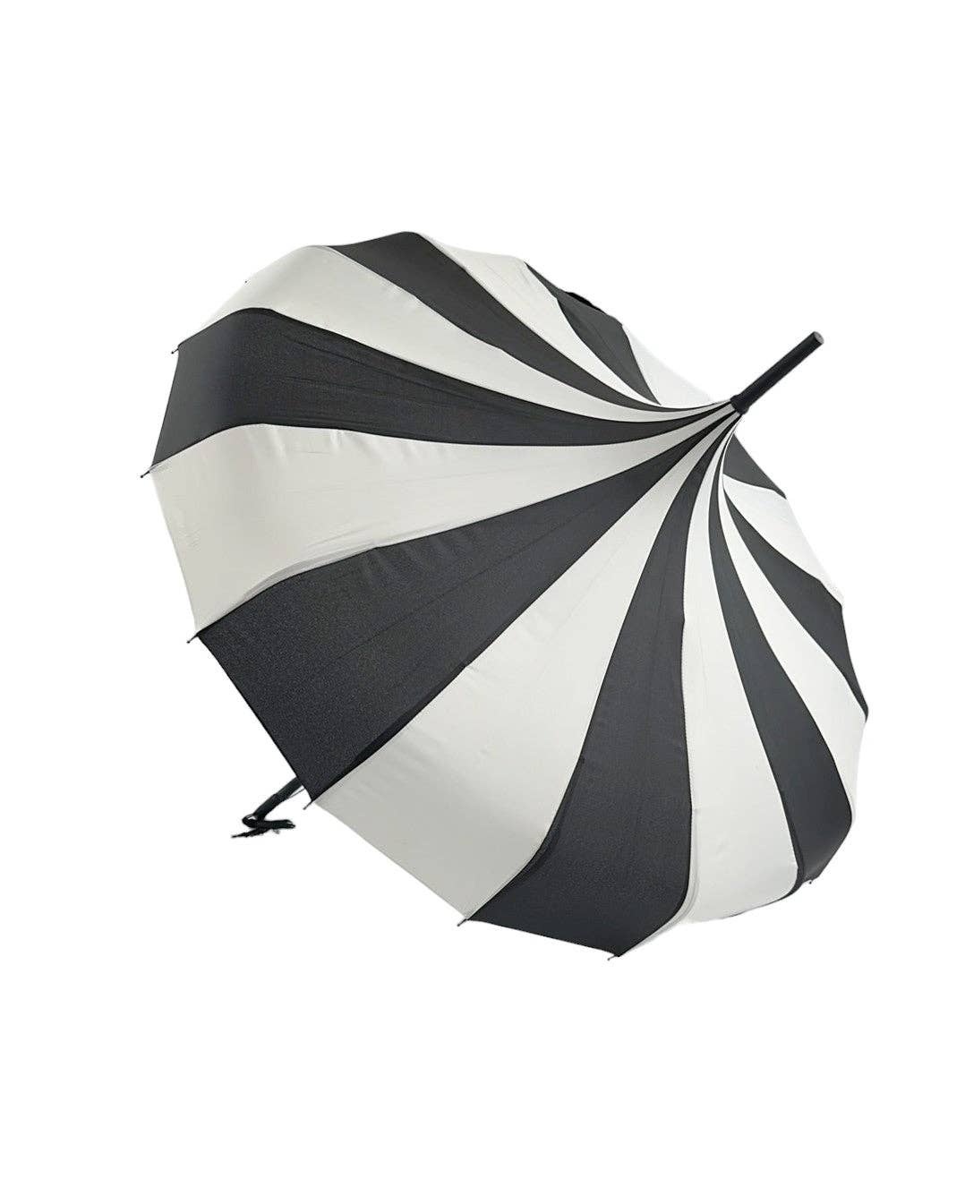 Soake - Wholesale Umbrella - Women's - Boutique CLASSIC Pagoda Umbrella Black and Cream1