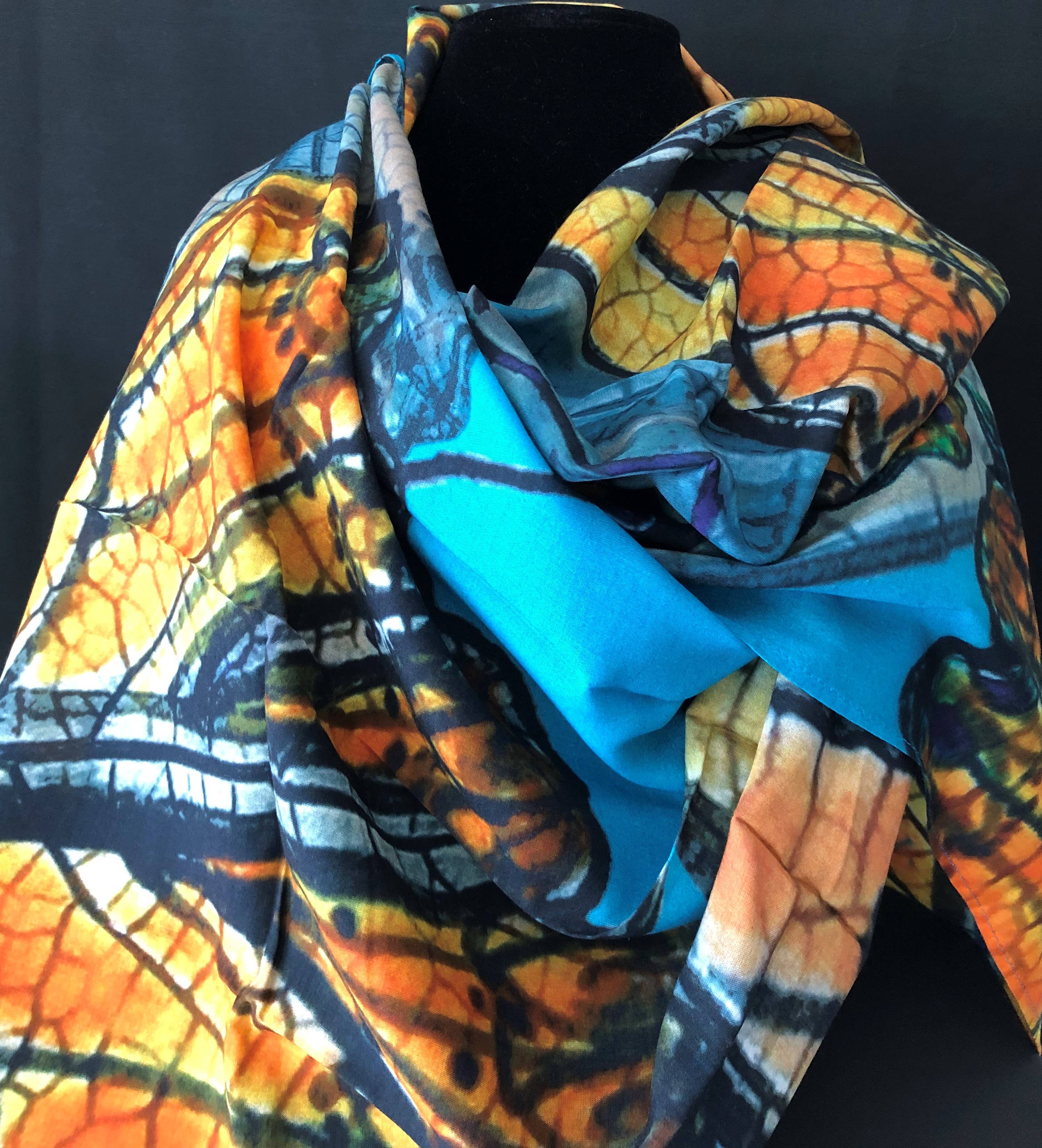 NINA J - Wholesale Sjaal - Dames - Monarch Journey katoenen sjaal3