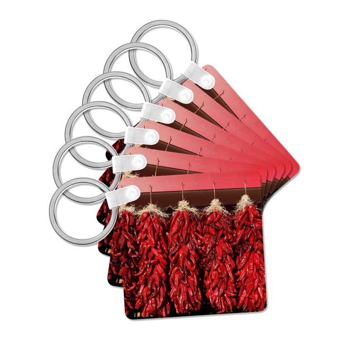 3dRose, Image of Chili peppers drying in the sun, Velarde, New Mexico, USA., Key Chain and other Purchase Wholesale velas sort. Free Returns & Net 60 Terms on Faire trending on Faire.
