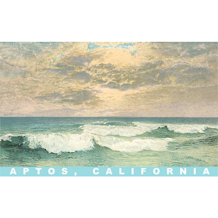 Art Print CA-1074 Ocean Waves, Aptos, California for wholesale by Found Image Press
