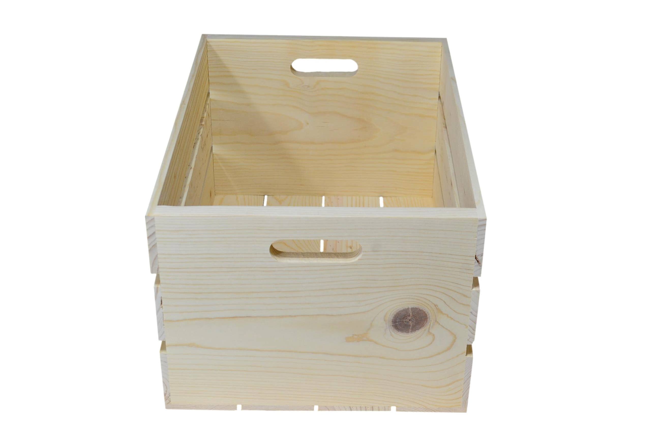 Poole & Sons Inc. - Wholesale Storage Bin - Wooden Crate Hand Holed 18″ (Bulk)2