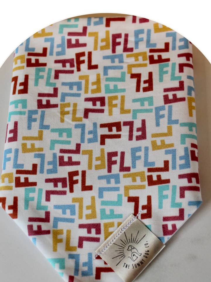 FL för Florida hundbandana för wholesale av The Sunny Dog Co