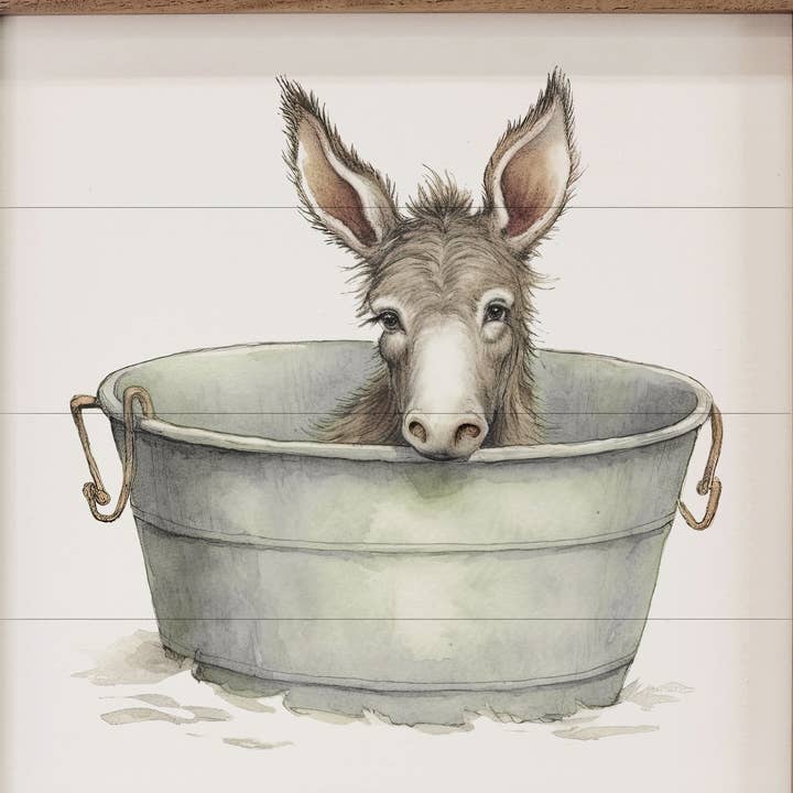 Donkey Metal Tub White for wholesale by Kendrick Home