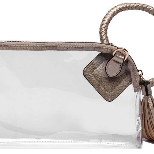 MiMi Wholesale - Wholesale Clutch Bag - Women's - AD205T See Through Clear Cuff Handle Tassel Wrislet Clutch19