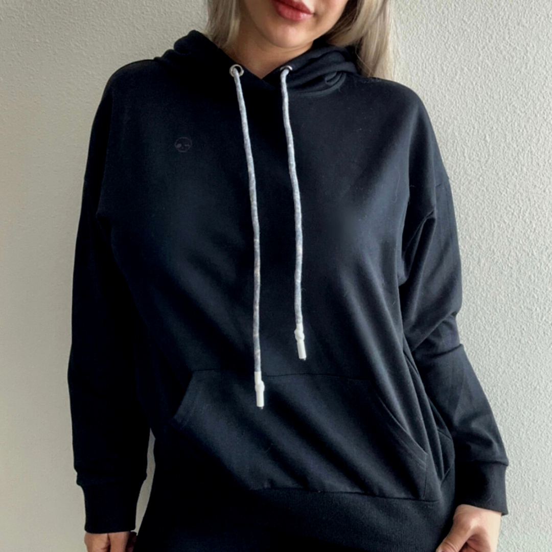 Black cotton Hoodie for wholesale on Faire0