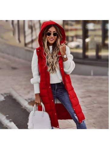 Queen Fashion – Blusão - Mulher por atacado – colete feminino moderno com capuz para sobreposição11