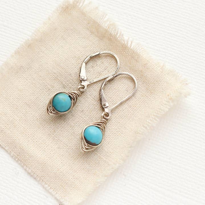 Perfect Wrap Türkisfarbene Ohrringe für den Großhandel von Sarah DeAngelo