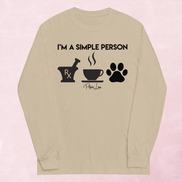 I'm A Simple Person Pharmacy Graphic Long Sleeve Tee and other Purchase Wholesale pharmedoc. Free Returns & Net 60 Terms on Faire trending on Faire.