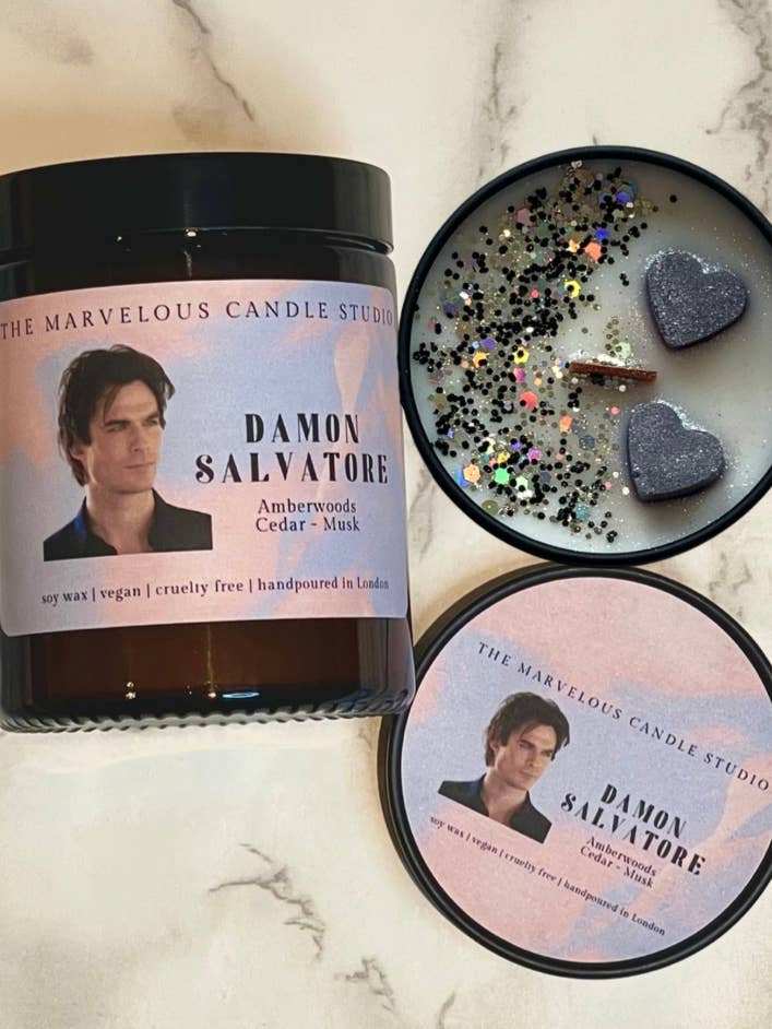 Damon Salvatore Candle for wholesale by Marvelous Candle Studio