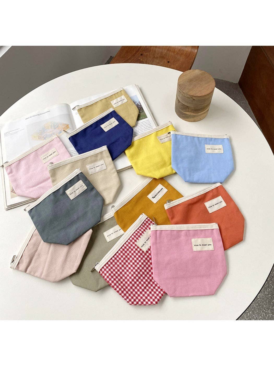 Funkyrel® Atzbranding Limited - Wholesale Coin Purse - Women's - Cosbai - Minimalist Small Canvas Cardholder Pouch & Coin Purse10