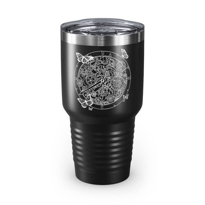 30oz Tumbler Stainless Steel Colors Humorous Steampunk Clock Mechanical Sarcastic Gears Humor Funny Butterflies Workers Sayings Sarcastic Machines for wholesale by Teegarb LLC