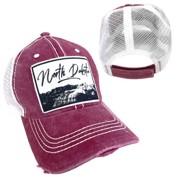 dkhandmade - Wholesale Ponytail Cap - Women's - NORTH DAKOTA BADLANDS HATS6