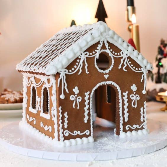 Standard Gingerbread House Biscuit Baking and Decorating Kit for wholesale by My Little Bake Box