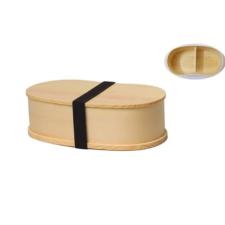 MinoCraft - Wholesale Lunch Bag/Box - Cedar wood bento with divider2