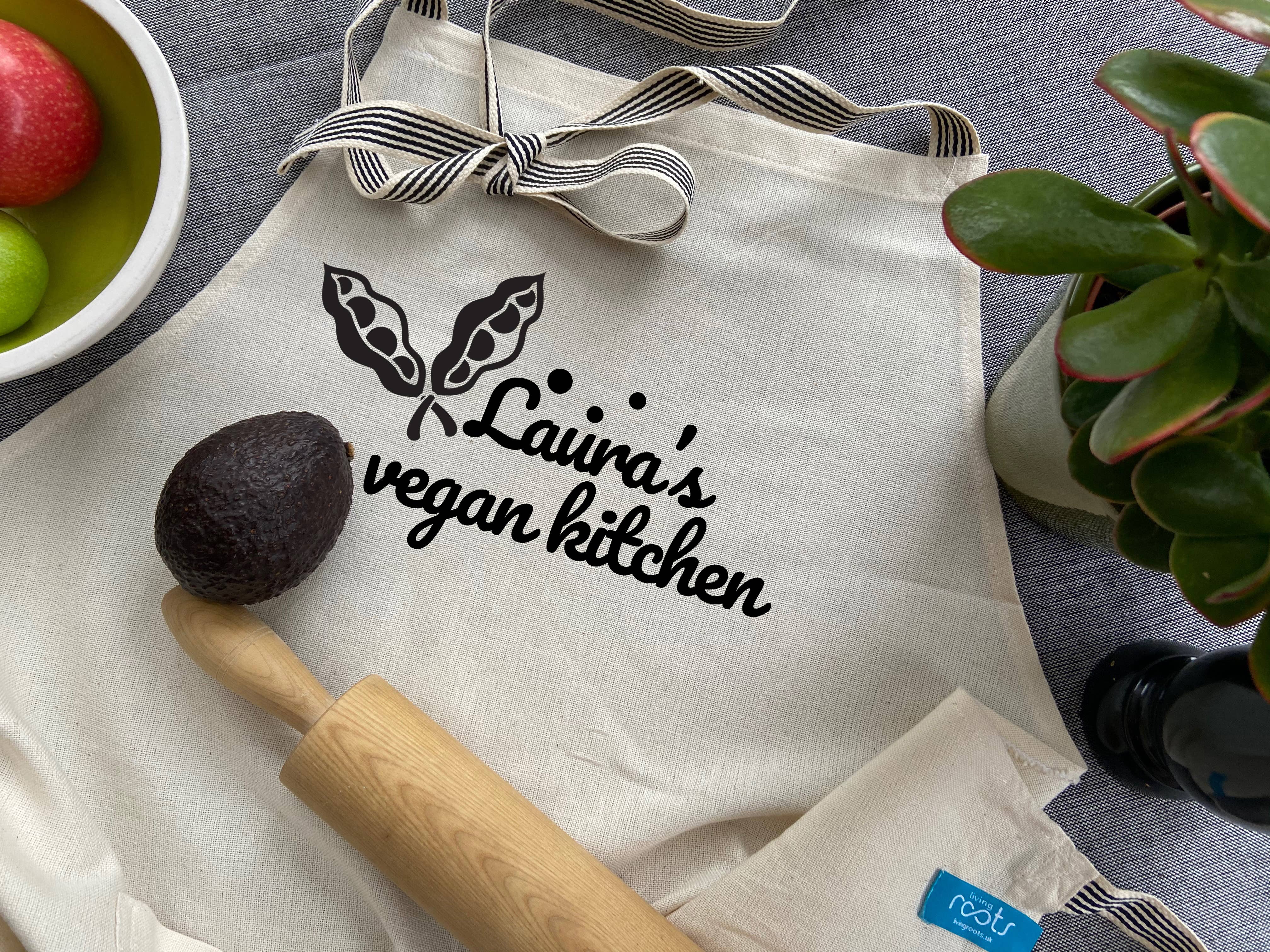 Living Roots - Wholesale Apron - Custom Logo Name Printed Apron - Beige1