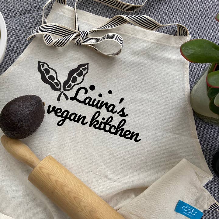 Living Roots - Wholesale Apron - Custom Logo Name Printed Apron - Beige1