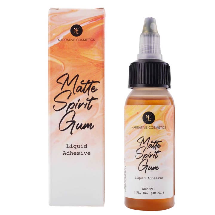 Narrative Cosmetics - Wholesale Face Paint - Adult - Professional-Grade Matte Spirit Gum Adhesive - 1 Fl. Oz.