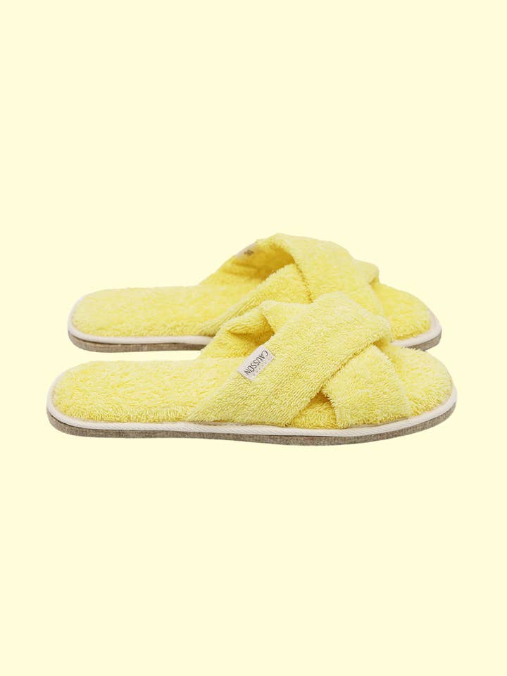 Caussün - Wholesale Slippers - Women's - Slippers - Yvette Lemon Yellow Sponge2