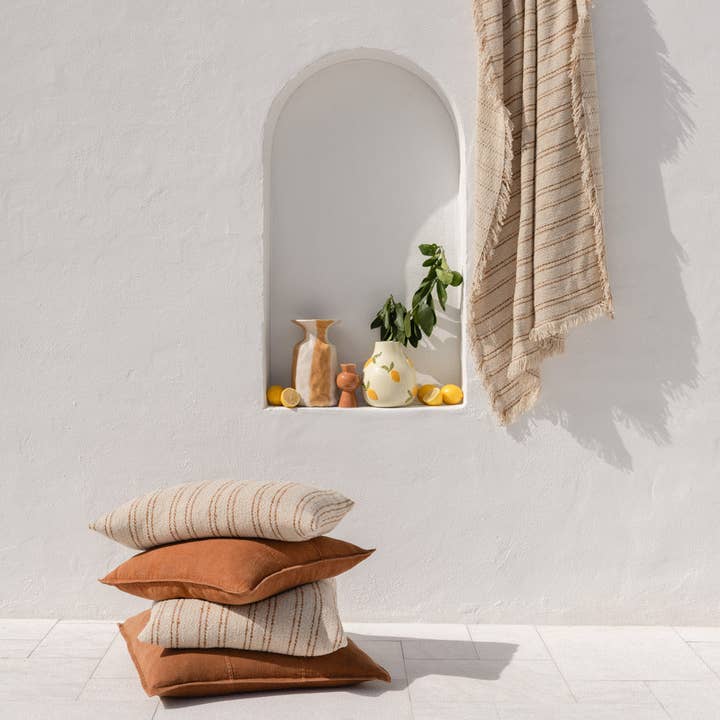 Alba Throw - Nutmeg for wholesale on Faire2