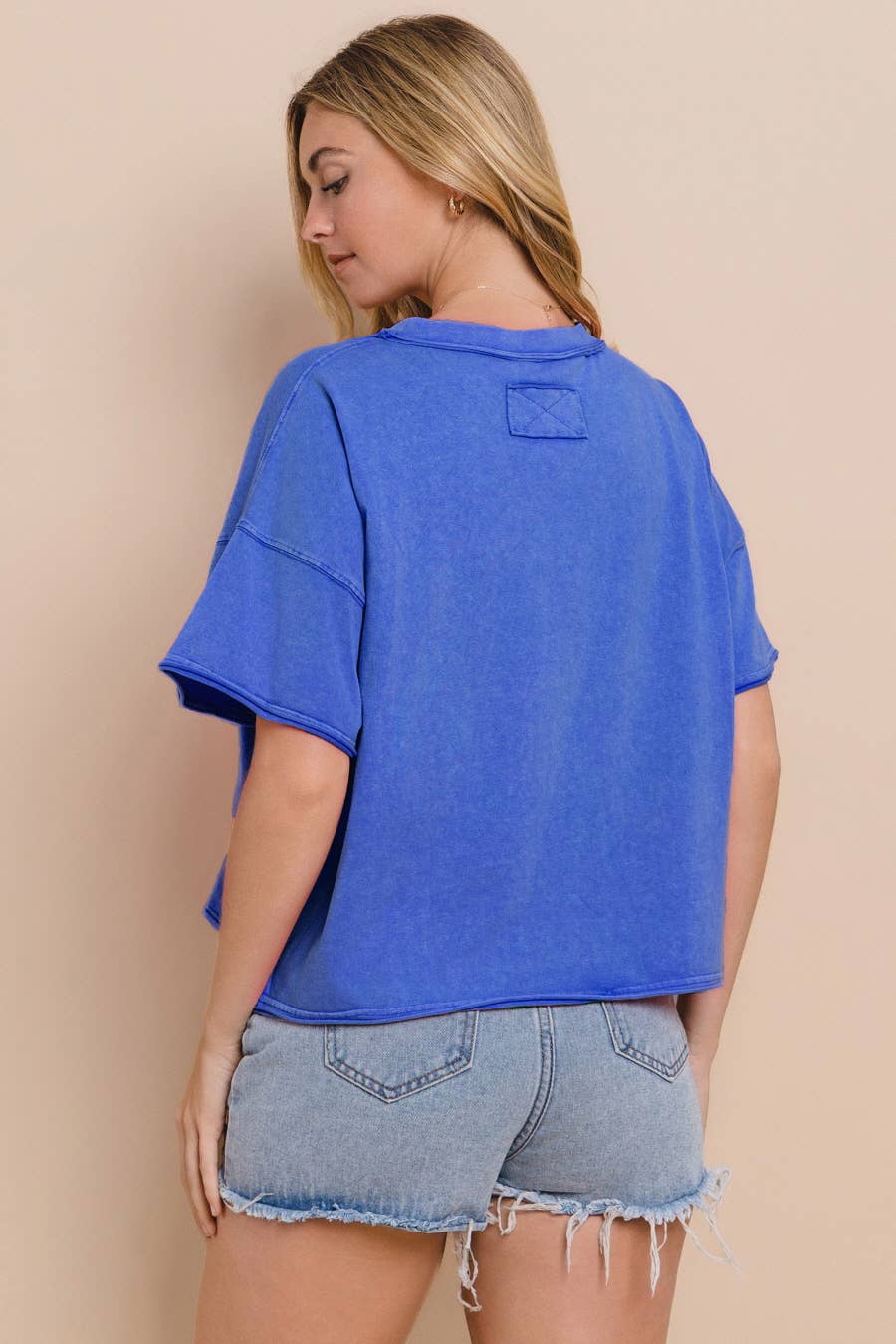 Oddi - Wholesale T-Shirt - Women's - Plus Flag Star Sequin Patch Top3