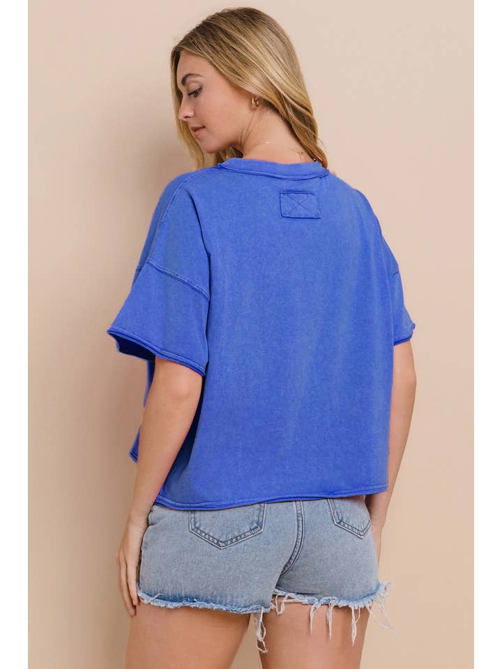 Oddi - Wholesale T-Shirt - Women's - Plus Flag Star Sequin Patch Top3