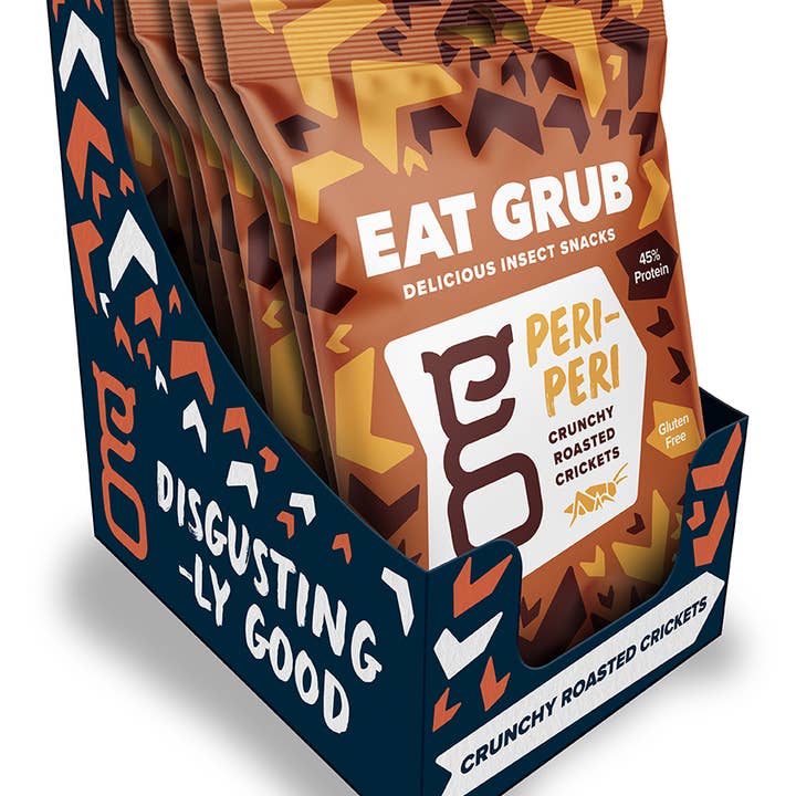 Eat Grub – wholesale Puffed snack – Crunchy Roasted Crickets – Peri-Peri