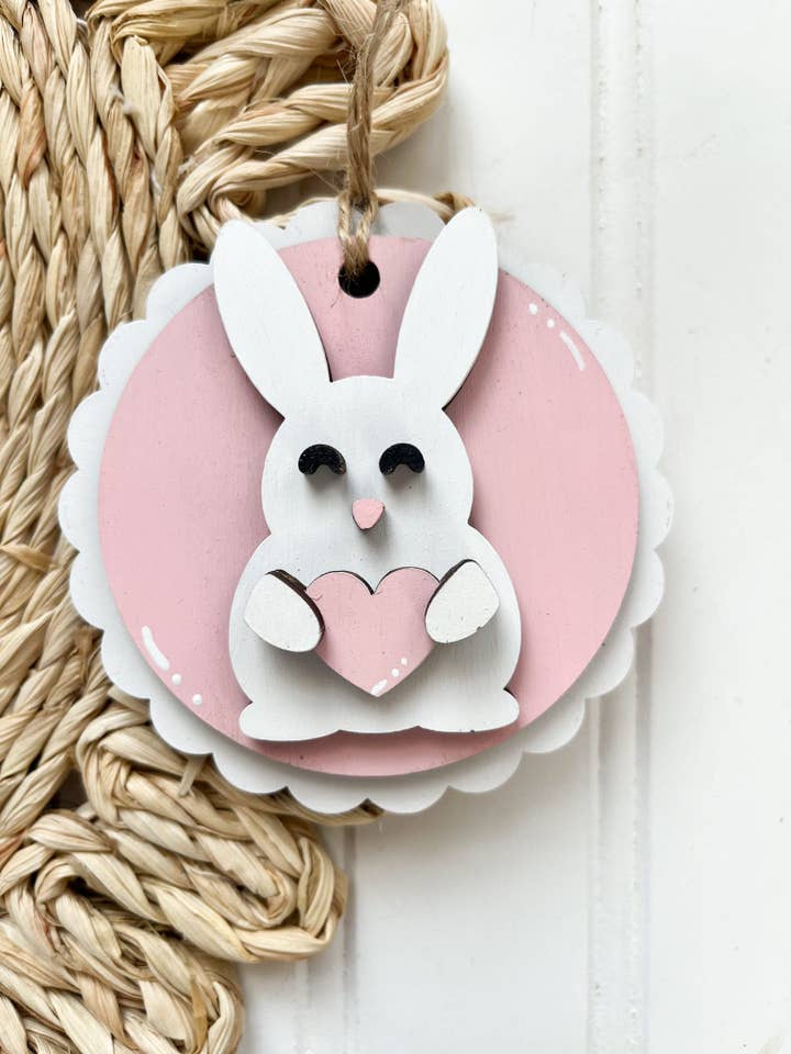 Kit de bricolage pour ornement de visage de lapin de printemps pour la vente par Country Roads Rustic Decor