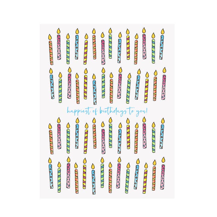 Birthday Candles Greeting Card for wholesale by Brake Ink Stationery