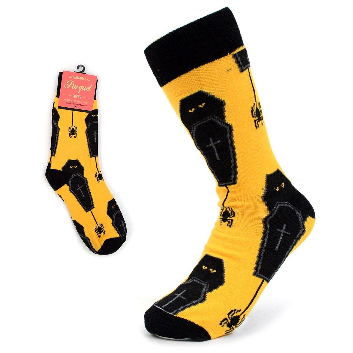 Selini New York - Wholesale Socks - Women's - Ladies Halloween Coffin & Spider Novelty Socks2