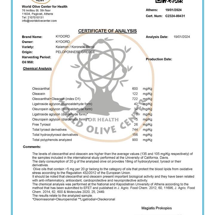 Kyoord – Großhandel Olivenöl – kyoord Daily Shot (30er Packung)
