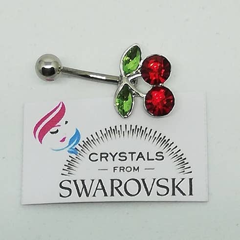 HTB - Wholesale Jewelry Set - Multicolored crystal belly button jewelry piercing