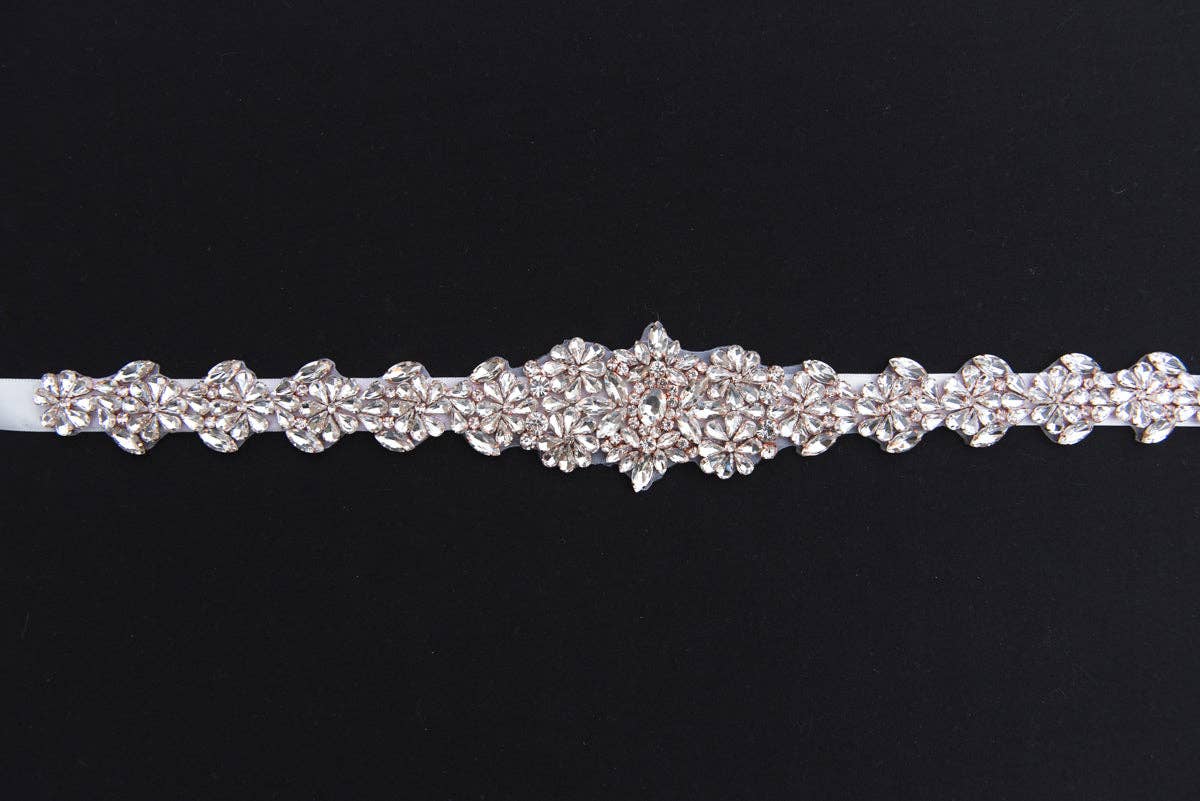 Brides and Belts - Wholesale Belt - Women's - Jayda Rose Gold Crystal Wedding Belt4