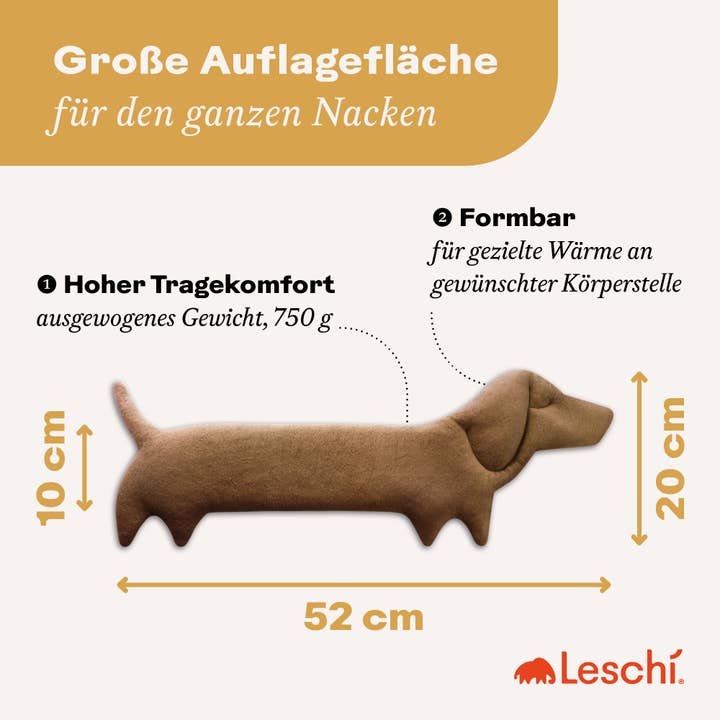 Leschi - Wholesale Hot/Cold Compress - Organic grain pillow for microwave, warming pillow neck dachshund7