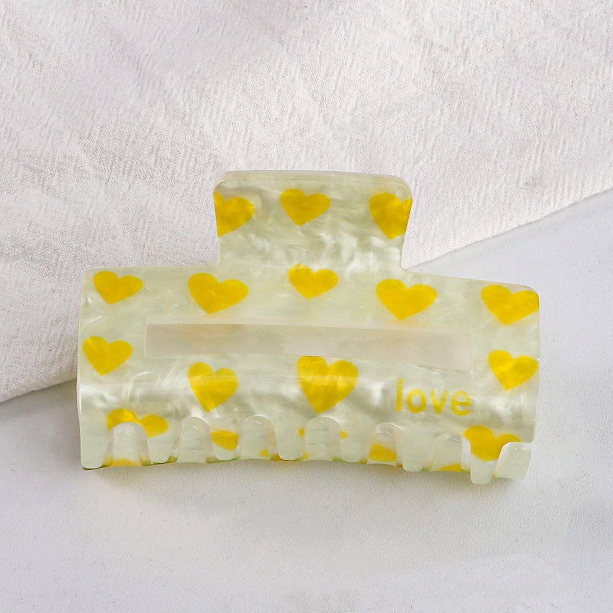 NINEXIS - Wholesale Hair Clip - Women's - CWAHA1610_CHERRY HEART STRAWBERRY RECTANGLE HAIR CLAW CLIP0