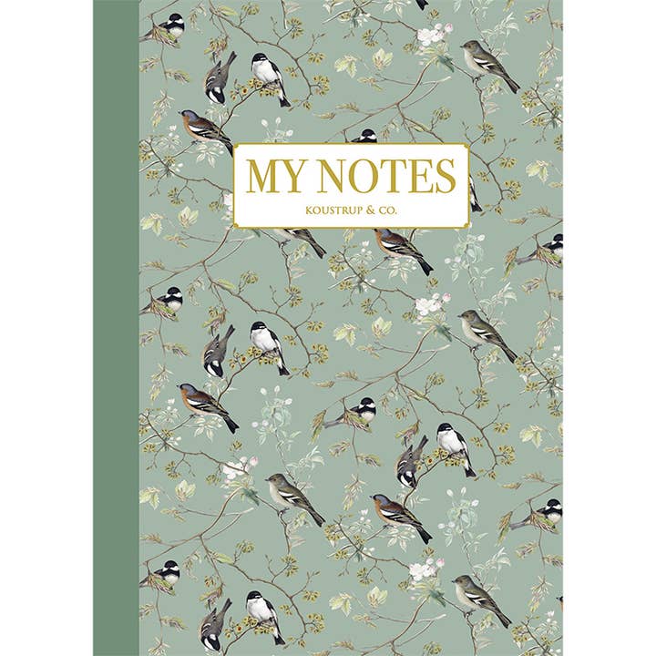 Koustrupco - Wholesale Notebook - Garden Birds pattern - Note Booklet - Made in Denmark1